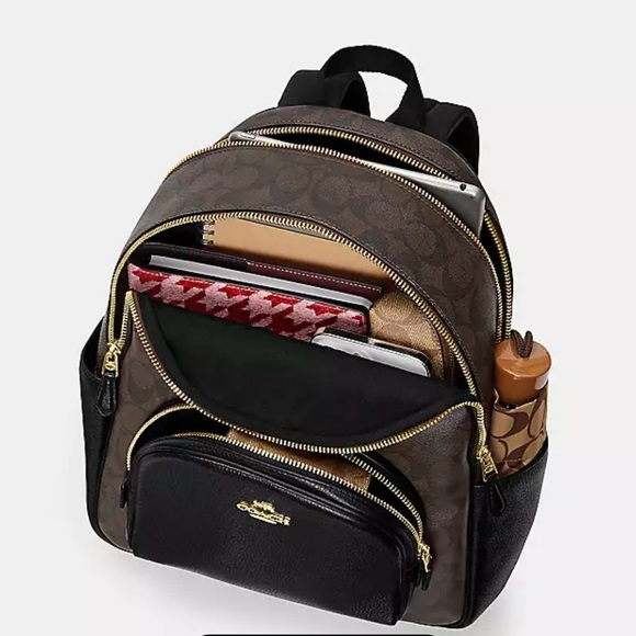COACH Court Backpack In Signature Canvas - Picture 2 of 5